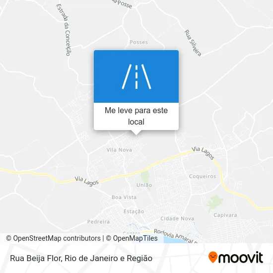 Rua Beija Flor mapa