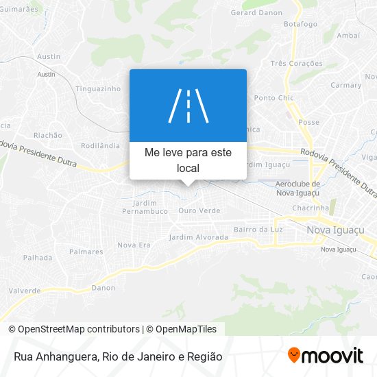 Rua Anhanguera mapa