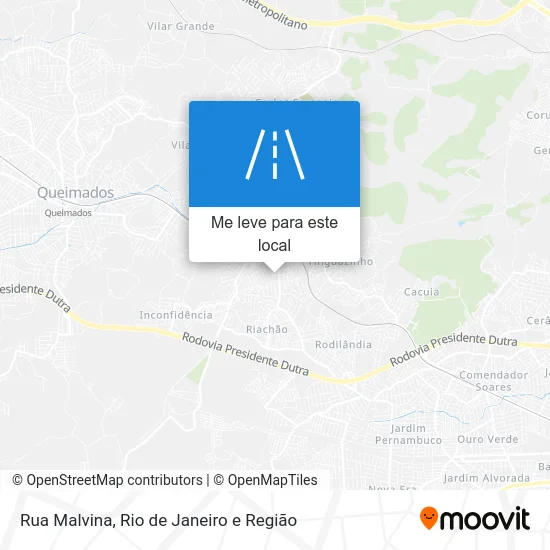 Rua Malvina mapa