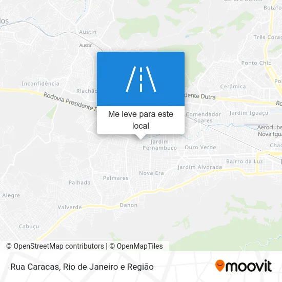 Rua Caracas mapa