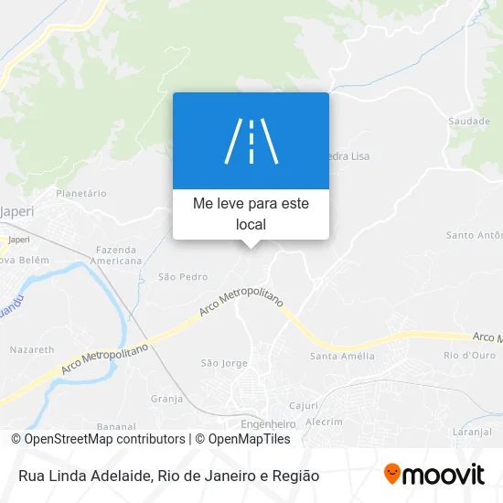 Rua Linda Adelaide mapa