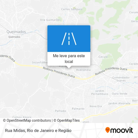 Rua Midas mapa
