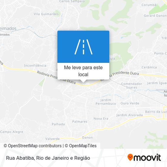 Rua Abatiba mapa