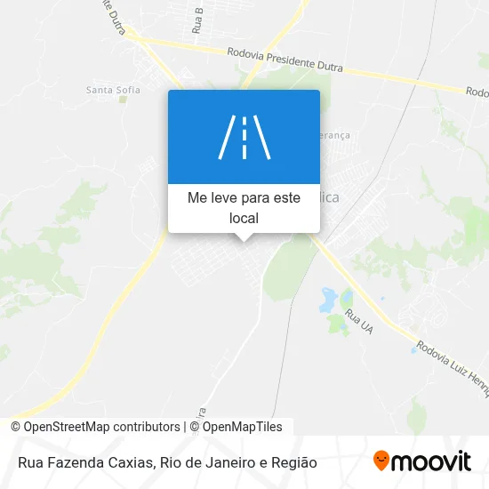 Rua Fazenda Caxias mapa