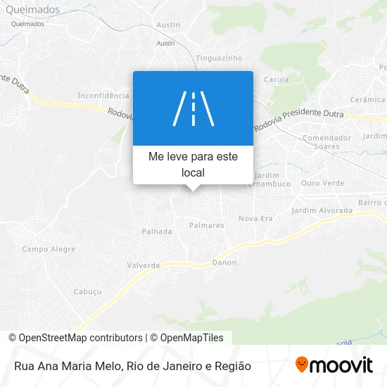 Rua Ana Maria Melo mapa