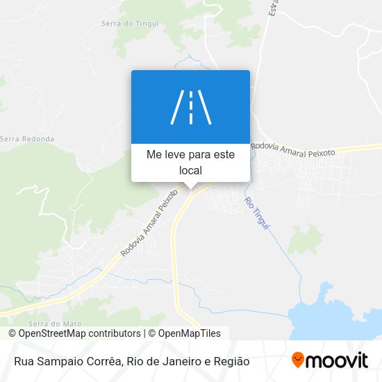 Rua Sampaio Corrêa mapa