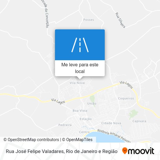 Rua José Felipe Valadares mapa