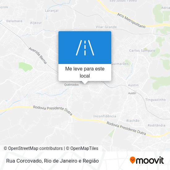 Rua Corcovado mapa