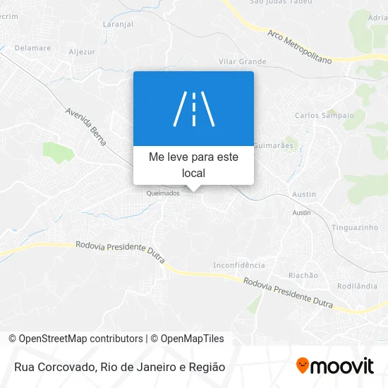 Rua Corcovado mapa
