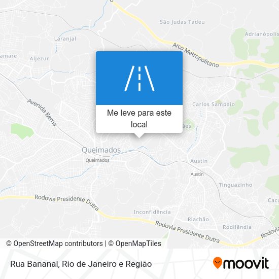 Rua Bananal mapa