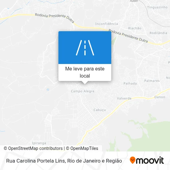 Rua Carolina Portela Lins mapa