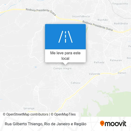 Rua Gilberto Thiengo mapa