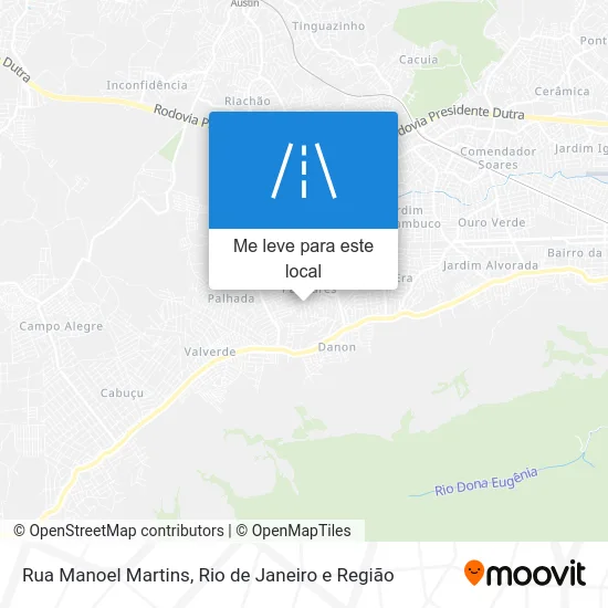 Rua Manoel Martins mapa