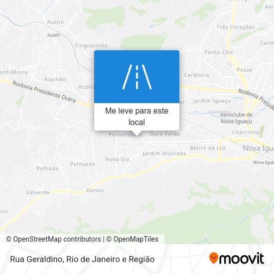 Rua Geraldino mapa