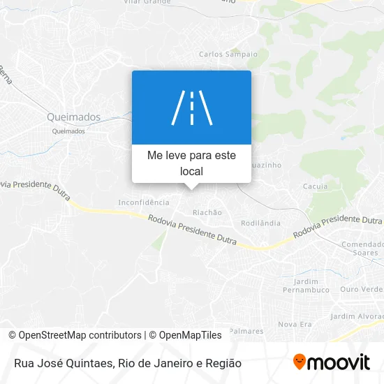 Rua José Quintaes mapa