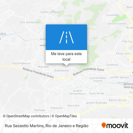 Rua Sesastio Martins mapa