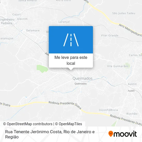 Rua Tenente Jerônimo Costa mapa