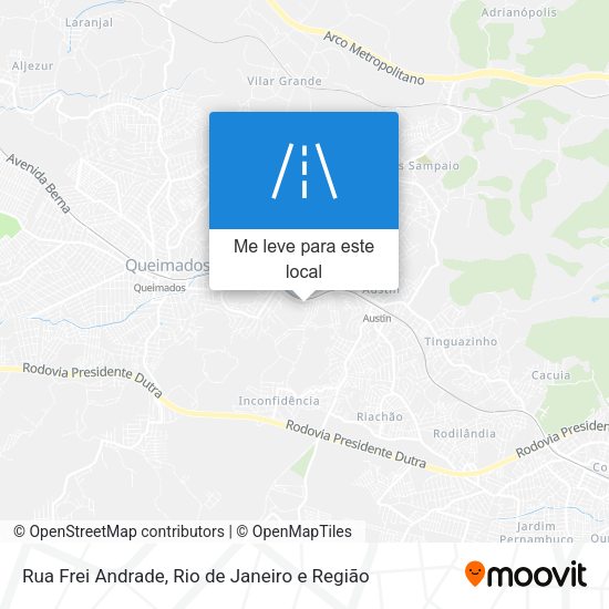 Rua Frei Andrade mapa