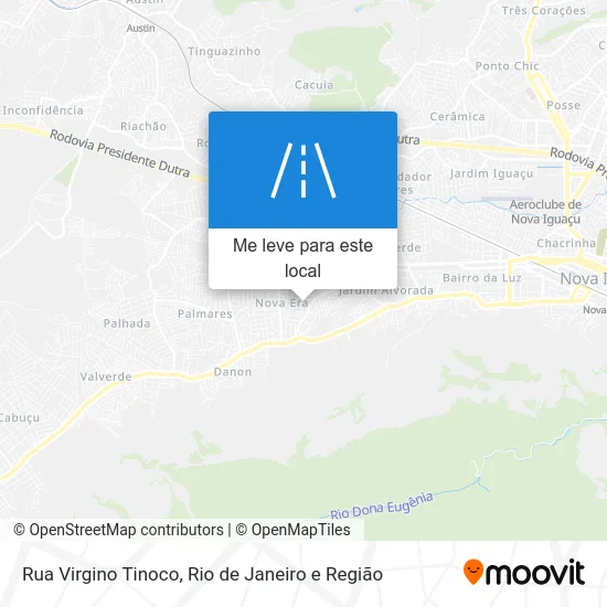 Rua Virgino Tinoco mapa
