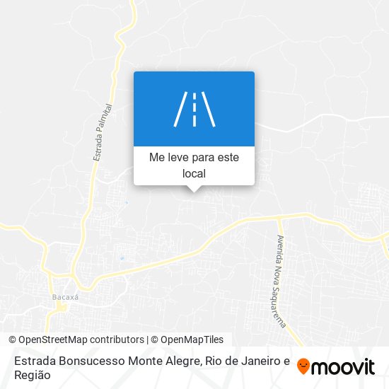 Estrada Bonsucesso Monte Alegre mapa