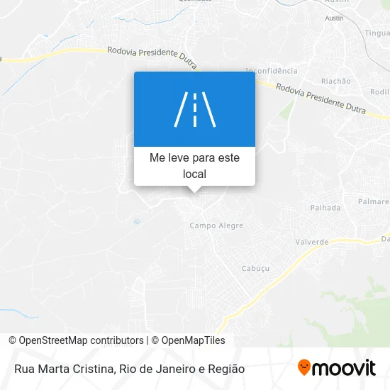 Rua Marta Cristina mapa