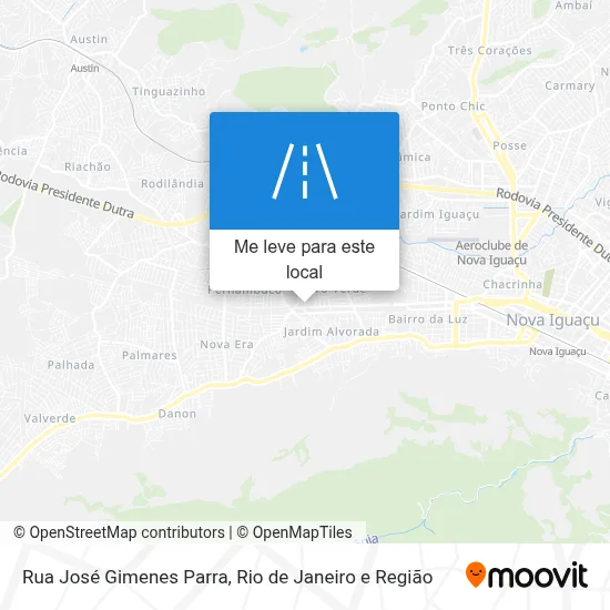 Rua José Gimenes Parra mapa