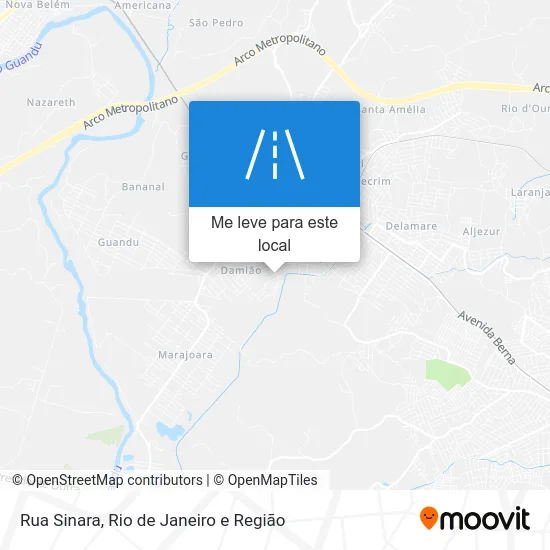 Rua Sinara mapa