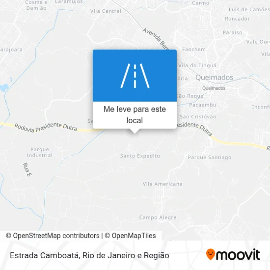 Estrada Camboatá mapa