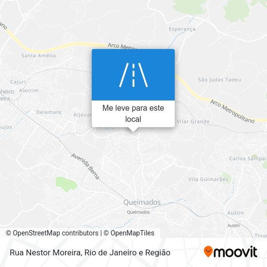 Rua Nestor Moreira mapa