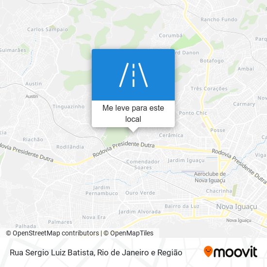 Rua Sergio Luiz Batista mapa