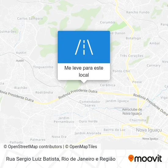 Rua Sergio Luiz Batista mapa