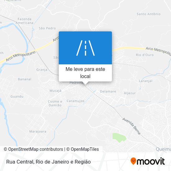 Rua Central mapa