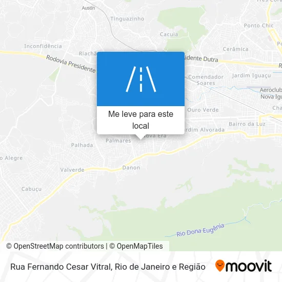 Rua Fernando Cesar Vitral mapa