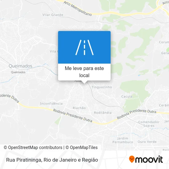 Rua Piratininga mapa