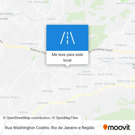 Rua Washington Coelho mapa