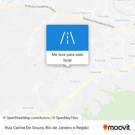 Rua Carina De Souza mapa