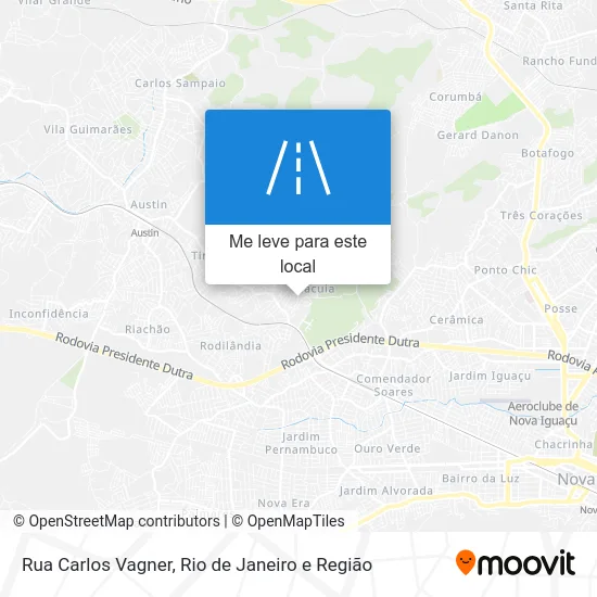 Rua Carlos Vagner mapa