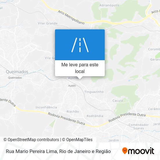 Rua Mario Pereira Lima mapa