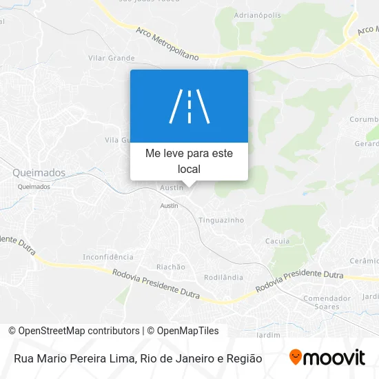Rua Mario Pereira Lima mapa