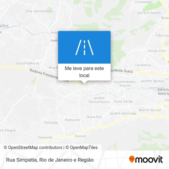 Rua Simpatia mapa