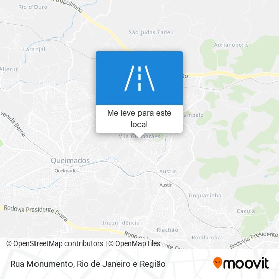 Rua Monumento mapa