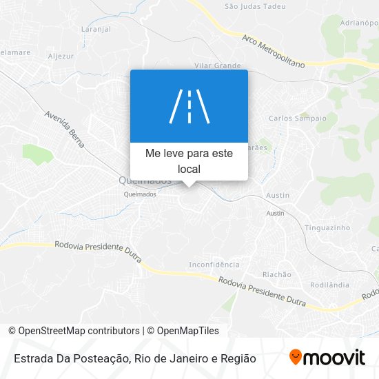 Estrada Da Posteação mapa