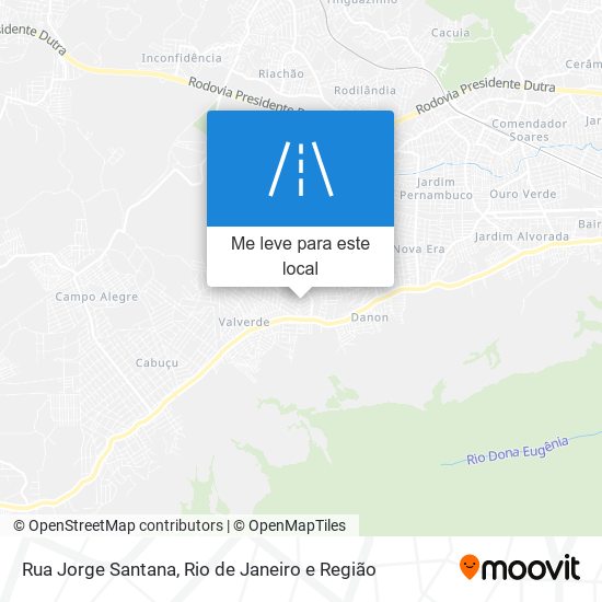 Rua Jorge Santana mapa