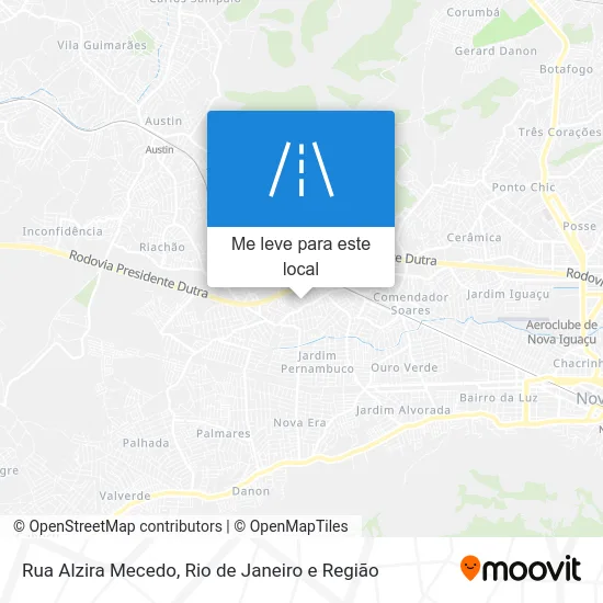 Rua Alzira Mecedo mapa
