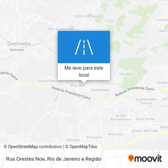 Rua Orestes Noe mapa