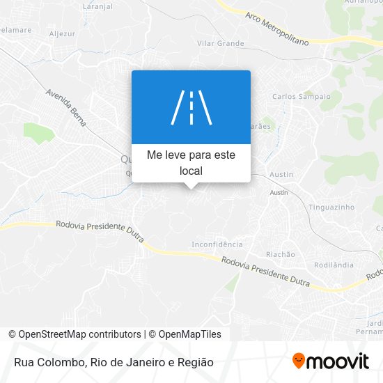 Rua Colombo mapa