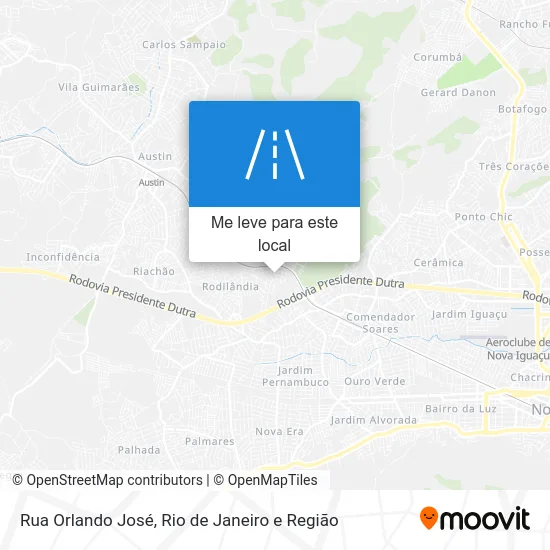 Rua Orlando José mapa