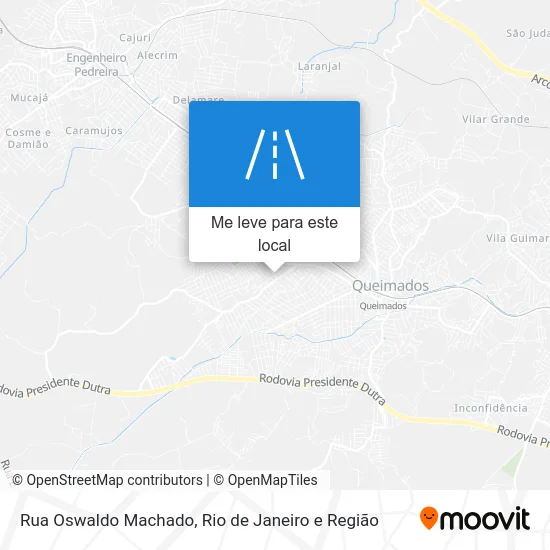 Rua Oswaldo Machado mapa