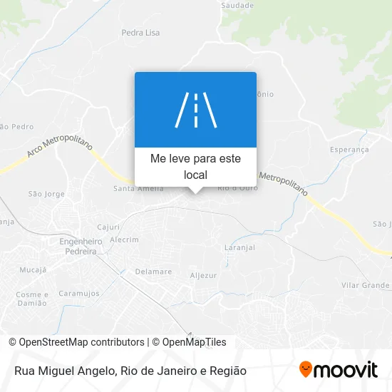 Rua Miguel Angelo mapa