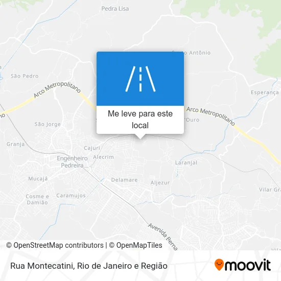 Rua Montecatini mapa